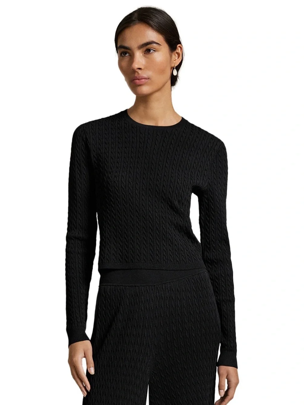 NWT Polo Ralph Lauren Mini Cable Cropped Sweater
